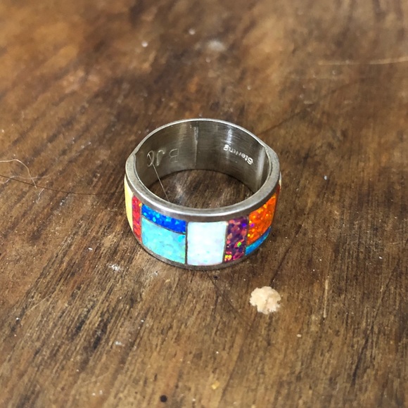 Multicolor Opal Ring - Picture 1 of 1